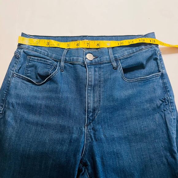 3 X1 Made Here High Rise Slit Hem Slim Straight Jeans Size 28 Blue - Picture 7 of 10